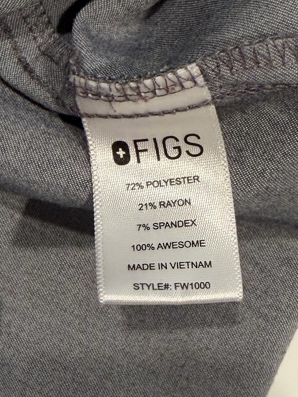 FIGS Catarina One-Pocket Scrub Top Graphite Gray Women’s XS - Picture 6 of 8